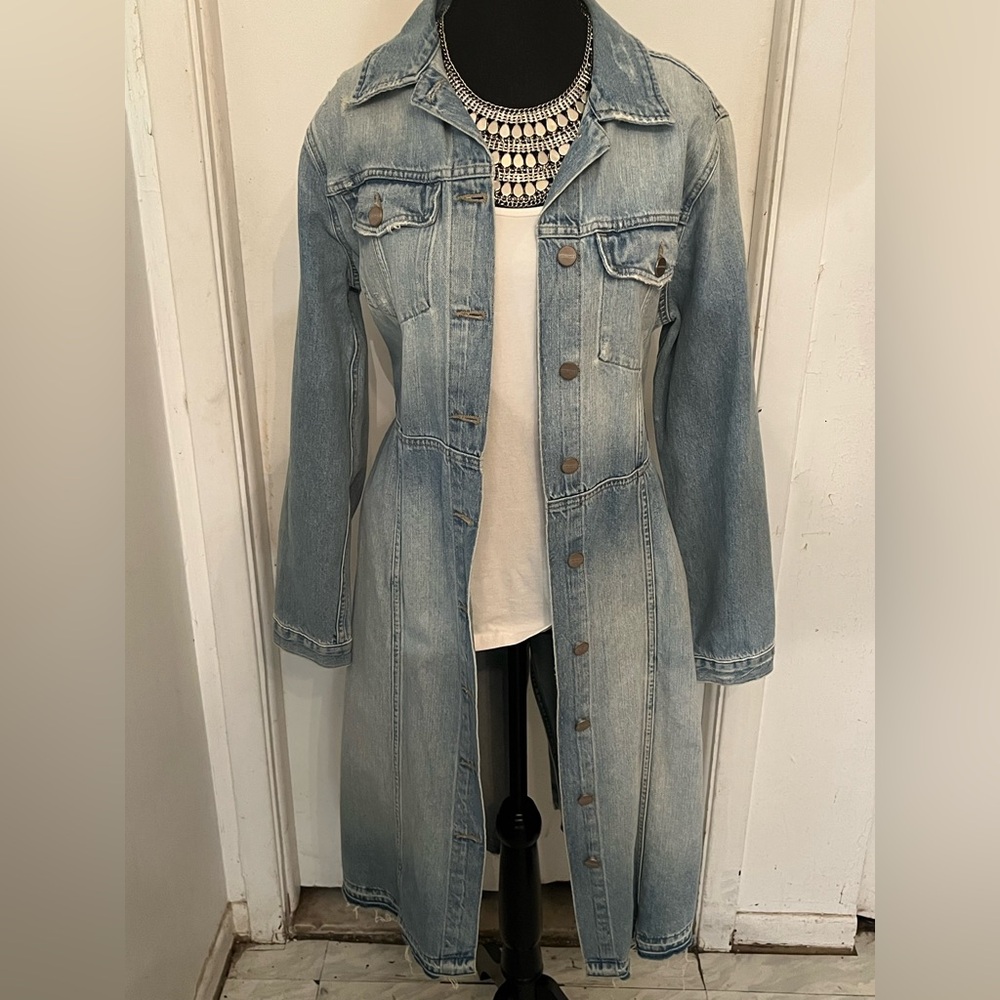 Sanctuary Light Blue Denim Long Jacket